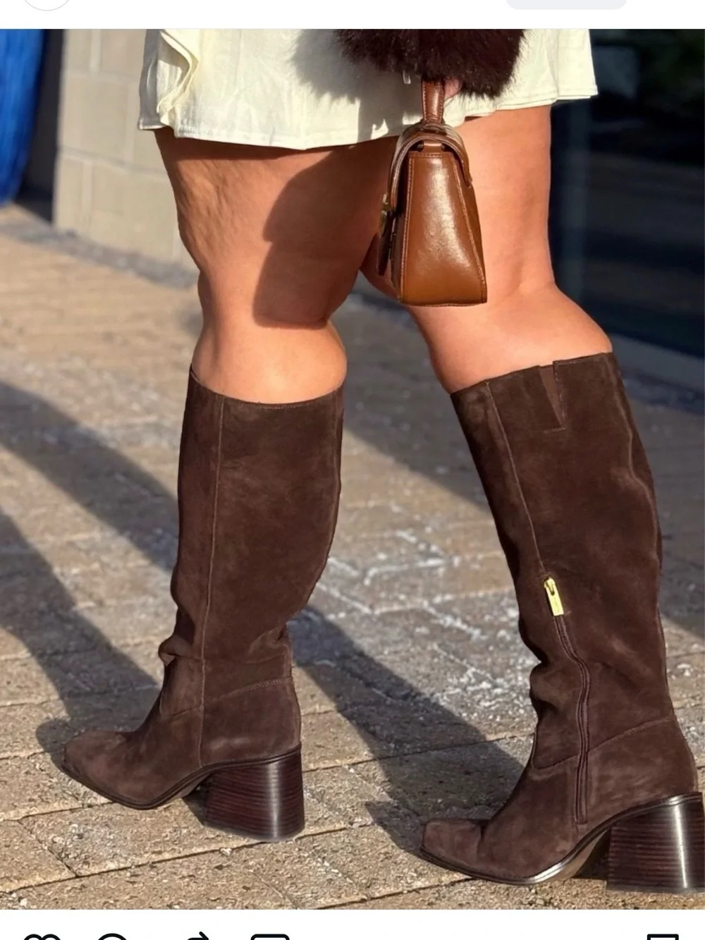 Vince Camuto Dark Brown Suede Over-the-Knee Pointed Toe Boots 11W